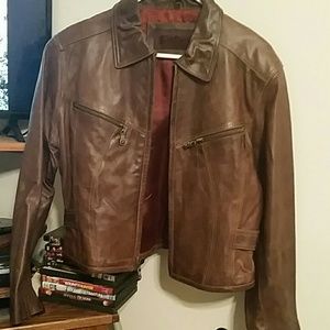 Vintage Guess leather biker jacket